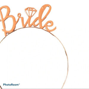 Rose gold tone Fashion Bride Tiara ring detail crown